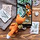 Лисенок. Игрушка в технике Тедди 8 см. Карманный лисенок. Тедди Зверята. Тедди городок Елены Ковальчук. Интернет-магазин Ярмарка Мастеров.  Фото №2