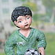 Handmade cotton toy ' Little football player'. Christmas decorations. dashinavata. Online shopping on My Livemaster.  Фото №2
