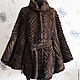 Coat of knitted mink `Bat` new
