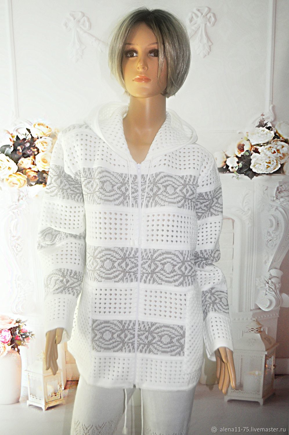 Knitted jacket,summer size 54-58,size ,60-64, Outerwear Jackets, Gryazi,  Фото №1