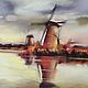 Order Pastel painting sunset Mill (yellow brick Holland). Pastelena. Livemaster. . Pictures Фото №3