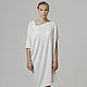 Dress white c warm knitted Angora MIDI drape. Dresses. Voielle. Online shopping on My Livemaster.  Фото №2