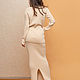 Women's beige suit with a skirt. Suits. SHAPAR - knitting clothes. My Livemaster. Фото №5