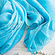 Order Basic solid turquoise stole made of solid cambric. Platkoffcom. Livemaster. . Wraps Фото №3