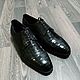 Crocodile skin Derby, in black, winter model with fur!. Derby. SHOES&BAGS. Online shopping on My Livemaster.  Фото №2