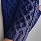 Knitted mitts 101, dark blue, half-wool. Mitts. HOBBIMANIYA (satinik). My Livemaster. Фото №4