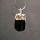 Pendant with black tourmaline crystal in silver. Sherl. Pendants. Inaya Gems. Online shopping on My Livemaster.  Фото №2