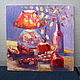 Oil painting 'Pomegranate evening', 50-50 cm. Pictures. Zhanne Shepetova. Online shopping on My Livemaster.  Фото №2
