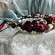 Заказать Цветочный венок на голову Burgundi, wine and roses. Veresk accessories. Цветочные венки и ободки. Единороги. Ярмарка Мастеров. . Диадемы Фото №3