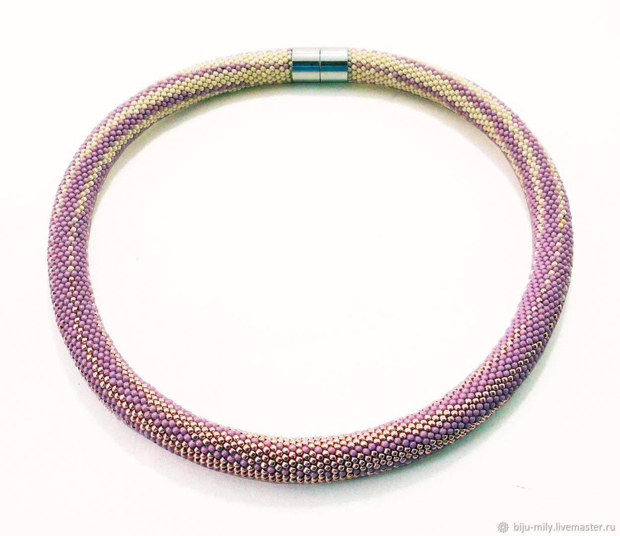 Necklace-harness made of Japanese beads Milky Way, Necklace, Abakan,  Фото №1