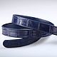 Cinturón de cuero genuino de cocodrilo para mujer, ancho 2.5 cm IMA3100VC. Straps. CrocShop. Ярмарка Мастеров.  Фото №6