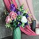 Интерьерный букет без вазы,букет с пионами и розами, Букеты, Москва,  Фото №1