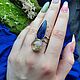 Double azurite ring, rhinestone, All finger ring, Nizhnij Tagil,  Фото №1