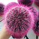 POM-poms: Arctic Fox Snow-Top fuchsia. Pompons. beanie hand made for your favorite. Online shopping on My Livemaster.  Фото №2