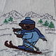 Order White jumper with bear skiing. 4 children-baby. Livemaster. . Sweaters and jumpers Фото №3