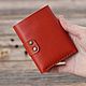 Orange leather wallet in three additions for bills and cards. Wallets. KodamaLife. My Livemaster. Фото №5
