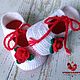 Booties knitted Shoes with rose for girl, Babys bootees, Krasnodar,  Фото №1