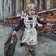 Pastel painting first-Grader (brown brick girl), Pictures, Yuzhno-Uralsk,  Фото №1
