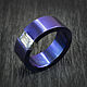 Titanium ring purple-blue with blue Topaz. Rings. asgdesign. Online shopping on My Livemaster.  Фото №2