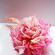 Order Chiffon rose brooch. fantasy flowers. Livemaster. . Brooches Фото №3