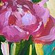 Картина малом Пионы Букет розовых пионов. Картины. Картины Регины Куюковой. Интернет-магазин Ярмарка Мастеров.  Фото №2