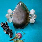 Украшения handmade. Livemaster - original item Hairpin made of natural cut agate Nebula. Handmade.