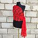 Order Stole Openwork Red Lace Scarf. Yuliya Chernova. Livemaster. . Wraps Фото №3