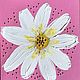 Picture of a white daisy on a pink background with rhinestones 'On pink' 38h27cm. Pictures. chuvstvo-pozitiva (chuvstvo-pozitiva). My Livemaster. Фото №4