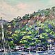 Oil painting sailing boats mountains ' Paradise place'. Pictures. Russian Oil Paintings. Online shopping on My Livemaster.  Фото №2