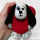 Order Puppy-Valentine. Knitted toys & Wood products. Livemaster. . Gifts for February 14 Фото №3