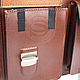 Men's leather briefcase 'Prestige' brown. Men\'s bag. Russian leather Guild. My Livemaster. Фото №4