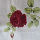 Мерные лоскутки платьевые красные розы на светлом фоне, Ткани, Москва,  Фото №1