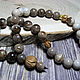 Rosary with petrified wood, amber and peach wood inserts. Bead bracelet. Beautiful gifts for the good people (Alura-lights). Online shopping on My Livemaster.  Фото №2