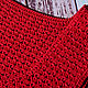 Author's knitted red top with a combination of patterns Marrakech. Tops. Вязаные игрушки - Ольга (knitlandiya). My Livemaster. Фото №5