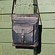 Men's leather bag 'Aviator Blues'. Crossbody bag. CRAZY RHYTHM bags (TP handmade). Online shopping on My Livemaster.  Фото №2