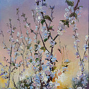 Картины и панно handmade. Livemaster - original item Oil painting. Apple blossoms. Handmade.