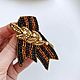 Заказать Брошь из бисера Георгиевская лента, патриотическая брошь. Nachatova Jewelry. Ярмарка Мастеров. . Брошь-булавка Фото №3
