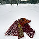 Wool scarf, stole 'Petersburg secrets' (option). Wraps. IRINA GRUDKINA Handmade Knitwear. My Livemaster. Фото №5