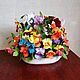 Анютины глазки. Композиции. Елена (clayflowerslena). Ярмарка Мастеров.  Фото №5