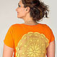 Оранжевая футболка с ажурной аппликацией на спине Размер XXL, Футболки, Бриндизи,  Фото №1