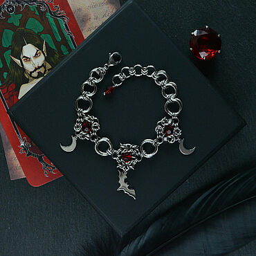 Субкультуры ручной работы. Ярмарка Мастеров - ручная работа Браслет Vampira. Handmade.