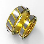 Украшения handmade. Livemaster - original item Titanium rings with gold anodizing. Handmade.