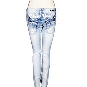 Винтаж handmade. Livemaster - original item Two sizes! Blue skinny jeans with embroidery 