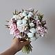 Нежный букет из сухоцветов с хлопком, Свадебные букеты, Москва,  Фото №1