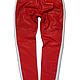 Red leather pants with stripes. Pants. Lollypie - Modiste Cat. My Livemaster. Фото №5