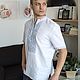 Заказать Вышиванка мужская из льна, белого цвета. Etno Moda. Ярмарка Мастеров. . Народные рубахи Фото №3