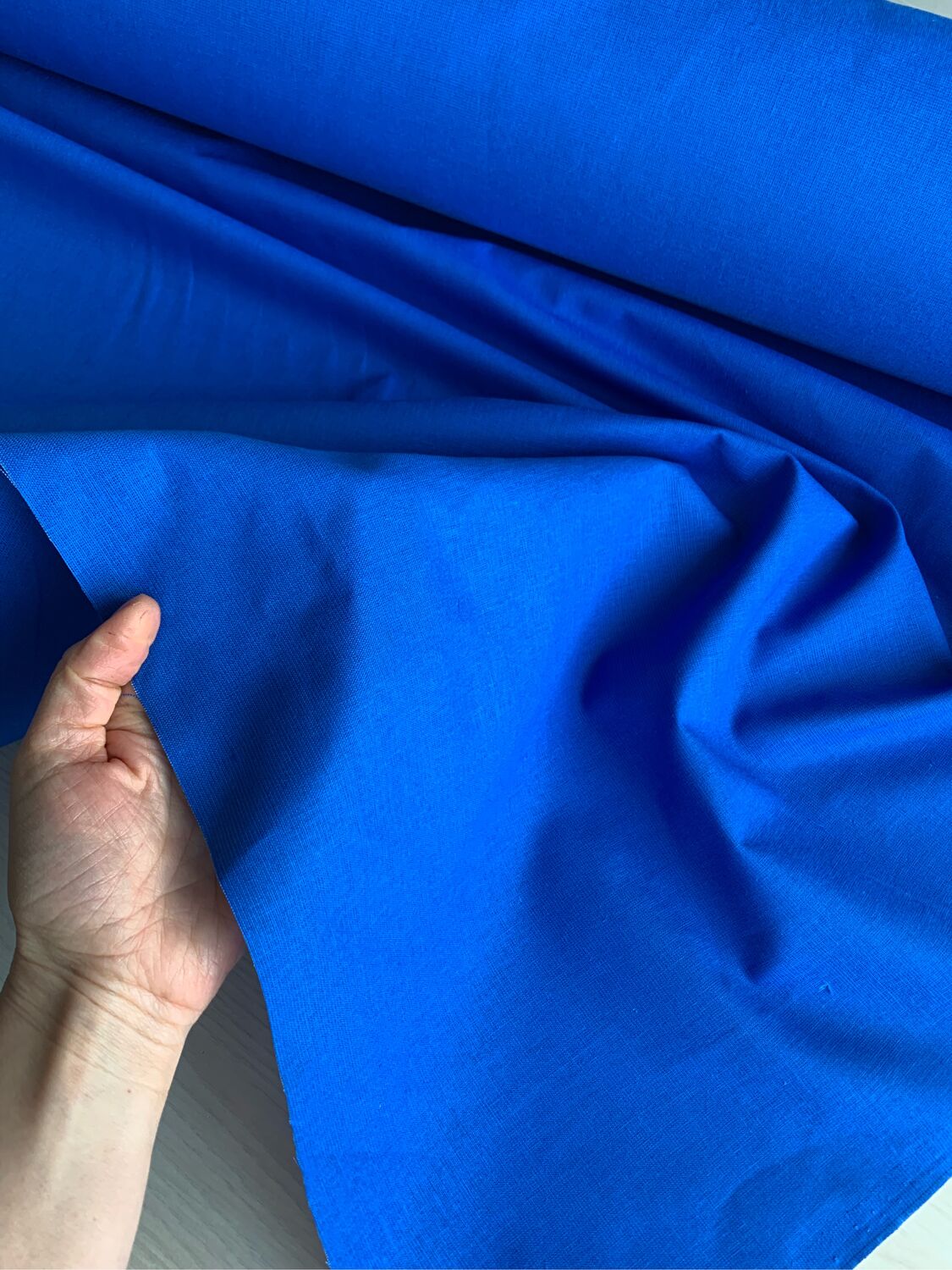 Лён/хлопок «Ультрамарин» мягкий купить в интернет-магазине Ярмарка ...