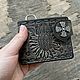 Кошелек из натуральной кожи Один с тиснением. Кошельки. Iron Arm Leatherworks (Екатерина). Ярмарка Мастеров.  Фото №6