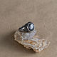 Order Men's silver ring with hematite 'Nakir'. Unusual Gemstone Jewelry. Livemaster. . Rings Фото №3
