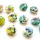 Бусины lampwork "Цветочные", Бусины, Коломна,  Фото №1